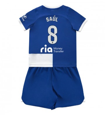 Atletico Madrid Saul Niguez #8 Replica Away Stadium Kit for Kids 2023-24 Short Sleeve (+ pants)